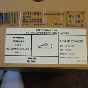 Tretorn Nylite White Canvas Shoes